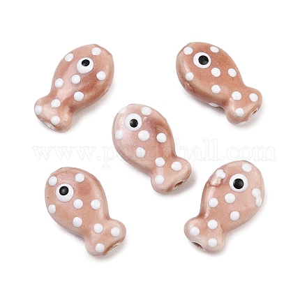 Фарфоровые бусины ручной работы&nbsp;PORC-B009-03A-1