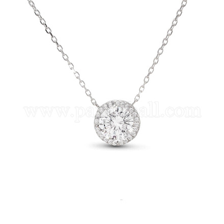 Ожерелья-подвески из стерлингового серебра со стразами tinysand TS-N025-S-18-1