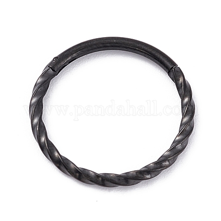 Twisted Ring Hoop Earrings for Girl Women STAS-D453-01B-04-1