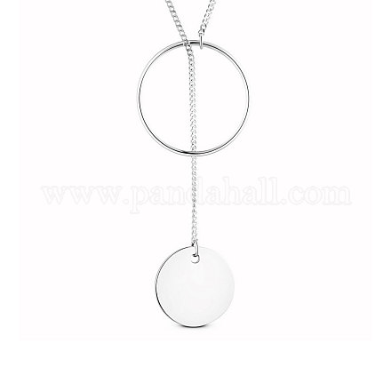 SHEGRACE 925 Sterling Silver Lariat Necklaces JN679A-1