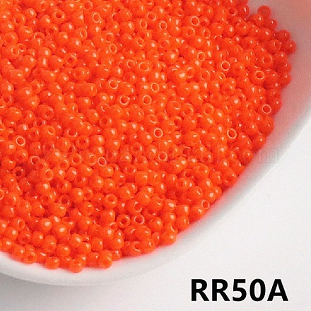 Непрозрачный 11/0 стеклянный бисер&nbsp;SEED-I013-2mm-RR50A-1