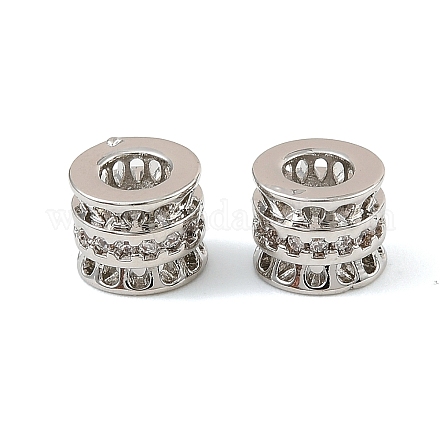 Латунные микро проложить кубического циркония бусы KK-C155-21P-1