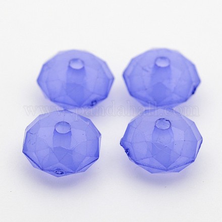 Faceted Rondelle Imitation Jelly Acrylic Beads JACR-P001-8mm-13F-1