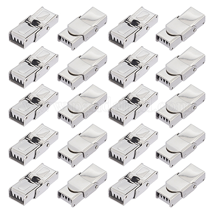 Unicraftale 20Pcs Rectangle 201 Stainless Steel Watch Band Clasps STAS-UN0051-85-1