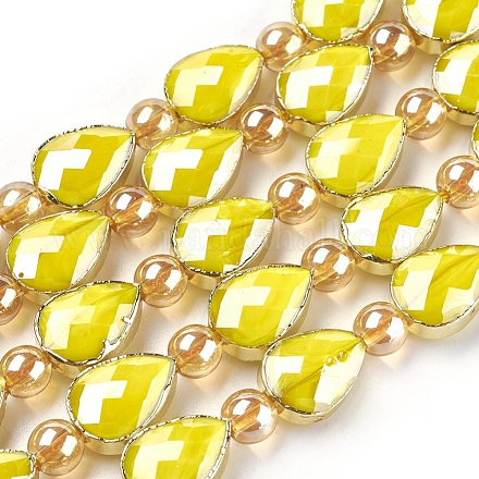 Chapelets de perles en verre opaques EGLA-P045-B03-1