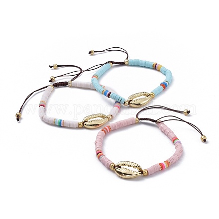 Bracelets de perles de tresse de fil de nylon BJEW-JB04554-M-1