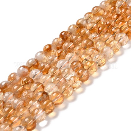 Chapelets de perles de citrine naturelle G-P466-01C-1