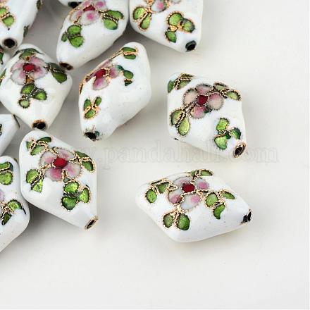 Handmade Cloisonne Perlen CLB082Y-1-1