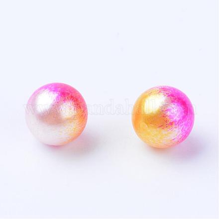 Abalorios de acrílico de la perla de imitación OACR-S013-8mm-03-1