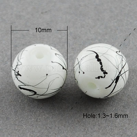 Chapelets de perles en verre d'effilage X-GLAD-S074-10mm-74-1