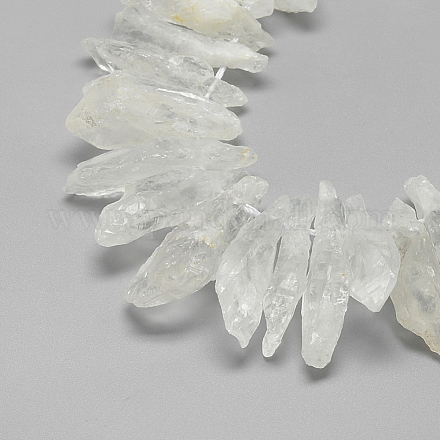 Natural Quartz Crystal Beads Strands G-R420-02-1