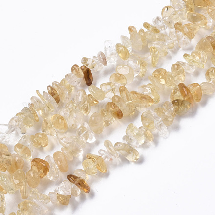 Chapelets de perles de citrine naturelle G-R465-13-1