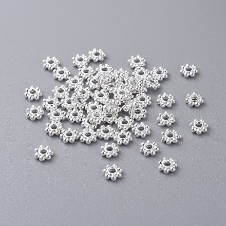 Alliage daisy séparateurs perles de style tibétain X-LF0991Y-NFS-1