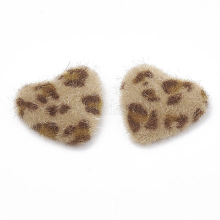 Faux Mink Fur Covered Cabochons WOVE-N006-12C-1