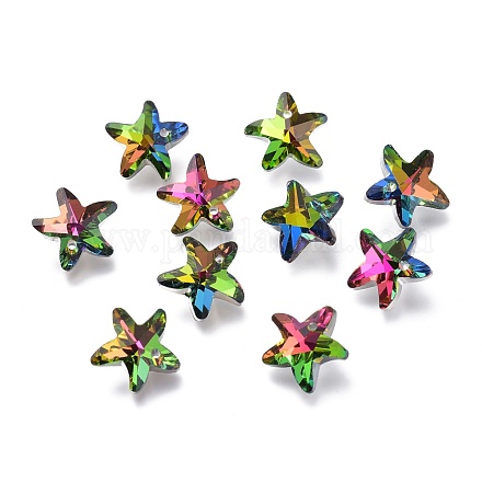 Faceted Glass Charms GLAA-H101-A-11-1