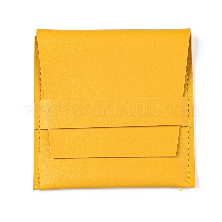 Square PU Leather Jewelry Flip Pouches PAAG-PW0007-11B-1