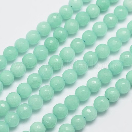 Chapelets de perles en jade de Malaisie naturelle G-A147-6mm-A02-1