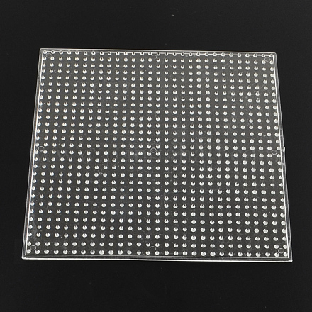 Plaques en plastique carrés de abc utilisés pour les perles à repasser 5x5mm diy X-DIY-Q009-01-1