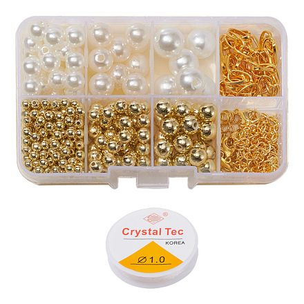 Kit de fabrication de bijoux de perles rondes bricolage DIY-YW0004-45G-1