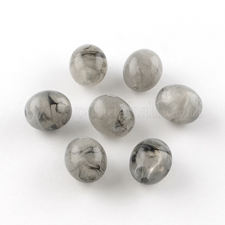 Oval Imitation Gemstone Acrylic Beads OACR-R038-02-1