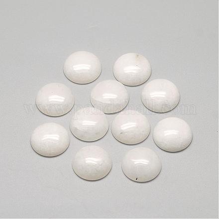 Natürliche weiße Jade Cabochons G-R416-10mm-11-1