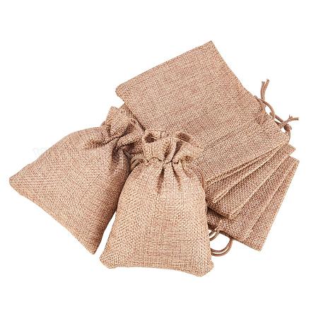 Benecreat 25pcs sacs de toile de jute avec cordon de serrage sacs-cadeaux pochette de bijoux pour festin de noce et bricolage - 4.7 x 3.5 pouces ABAG-BC0001-05A-9x12-1