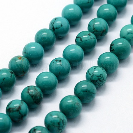 Chapelets de perles en howlite naturelle G-I199-33-10mm-1