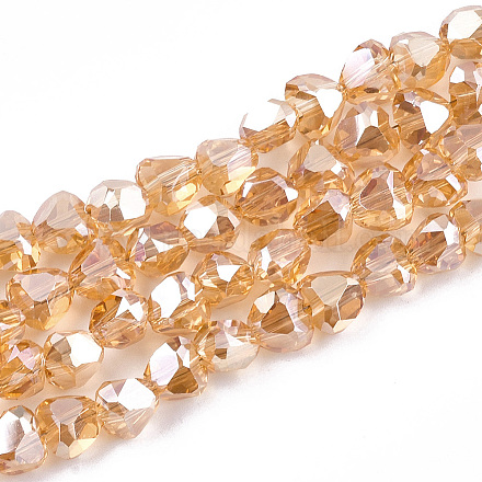 Fili di perle di vertro placcato EGLA-T015-01C-1