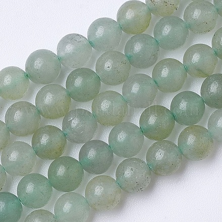 Natural Green Aventurine Beads Strands G-D855-09-12mm-1