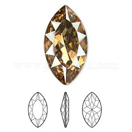 Diamantes de imitación de cristal austriacos cabujones 4227-32x17-001GSHA(F)-1