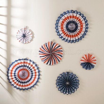 Fan de roue de papier de soie coloré artisanat DIY-TAC0002-01-1