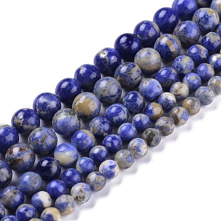 Fili di perline di pietra blu naturale di dimensioni miste G-H236-02-1