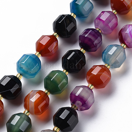 Chapelets de perles d'agate naturelle G-T131-118D-1
