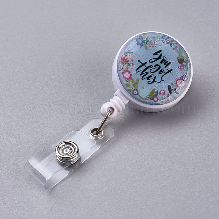 ABS Plastic Retractable Badge Reel AJEW-WH0121-50A-1