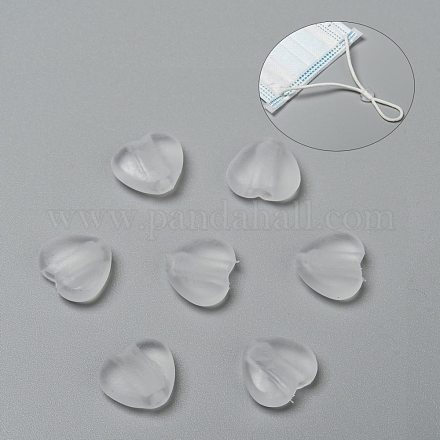 Cerradura de cordón de plástico de pvc transparente de corazón para tapa de boca KY-D013-03A-1