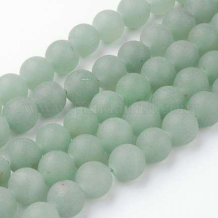 Fili di perle avventurina verde naturale G-G735-63F-12mm-1