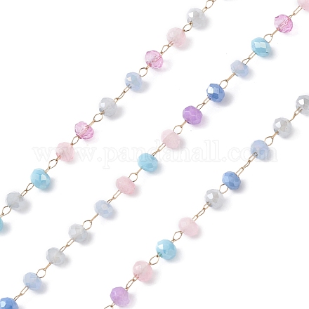 Chaînes de perles en verre manuels CHS-P016-46G-03-1