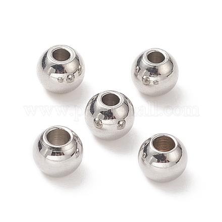 304 Stainless Steel Round Spacer Beads STAS-N020-18C-1
