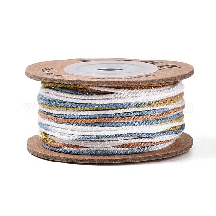 30 м окрашенный сегментный хлопковый шнур для макраме&nbsp;OCOR-T018-01A-1