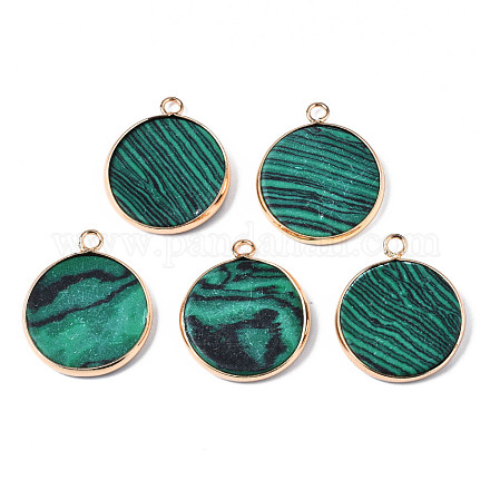 Synthetic Malachite Pendants G-Q998-010E-1-1