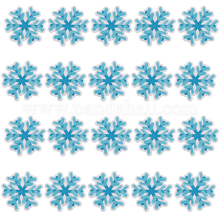  PLAFOPE 30pcs Snowflake Stickers Christmas Ornaments Vintage  Christmas Decorations Sew on Homemade Stickers Snowflake Iron on Appliques  Small Snowflakes for Crafts Bags Cloth Accessories : Everything Else