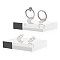 AHANDMAKER 2Pcs Clear Acrylic Ring Display Stand, Rectangle Ring Showcase Display Holder Rings Stand Jewelry Storage Organizer Display Riser Stand for Rings Trade Show Countertop Home Decor