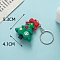 PVC Plastic Keychain, Christmas Theme, Christmas Tree, Pendant: 5.3x4.1cm