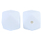 Hexagon Silicone Beads, White, 17x17mm