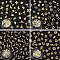4 Boxes 4 Styles Brass Cabochons, Nail Art Decoration Accessories, Making Jewelry Filling for DIY Jewelry, Golden, about 200pcs/box, 1 box/style