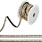5 Yards Flat Imitation Leather Cords, with Brass Flat Round Eyelet, for Bracelet Necklace Jewelry Making, Black, 20mm