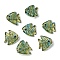 Handmade Lampwork Beads, Fish, Dark Olive Green, 22.5~23x20~21.5x7.5~8.5mm, Hole: 1.6mm