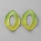 Gradient Color Resin Linking Rings, Quick Link Connector, Twisted Oval, for Curb Chain Making, Yellow Green, 23x16.5x5mm, Inner Diameter: 14x7mm