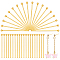 60Pcs 925 Sterling Silver Ball Head Pins, Golden, 24 Gauge, 20x0.5mm, Head: 1.5mm, 60pcs/set