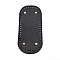 Imitation Leather Knitting Crochet Bags Bottom, with Iron Findings, for Bag Bottom Accessories, Oval, Black, 22x10x0.8cm, Hole: 5mm